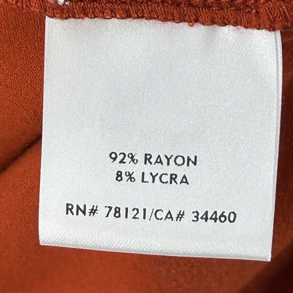Eileen Fisher Scoop Neck Tank Women Size XS Orange Sleeveless Stretch - Picture 6 of 8